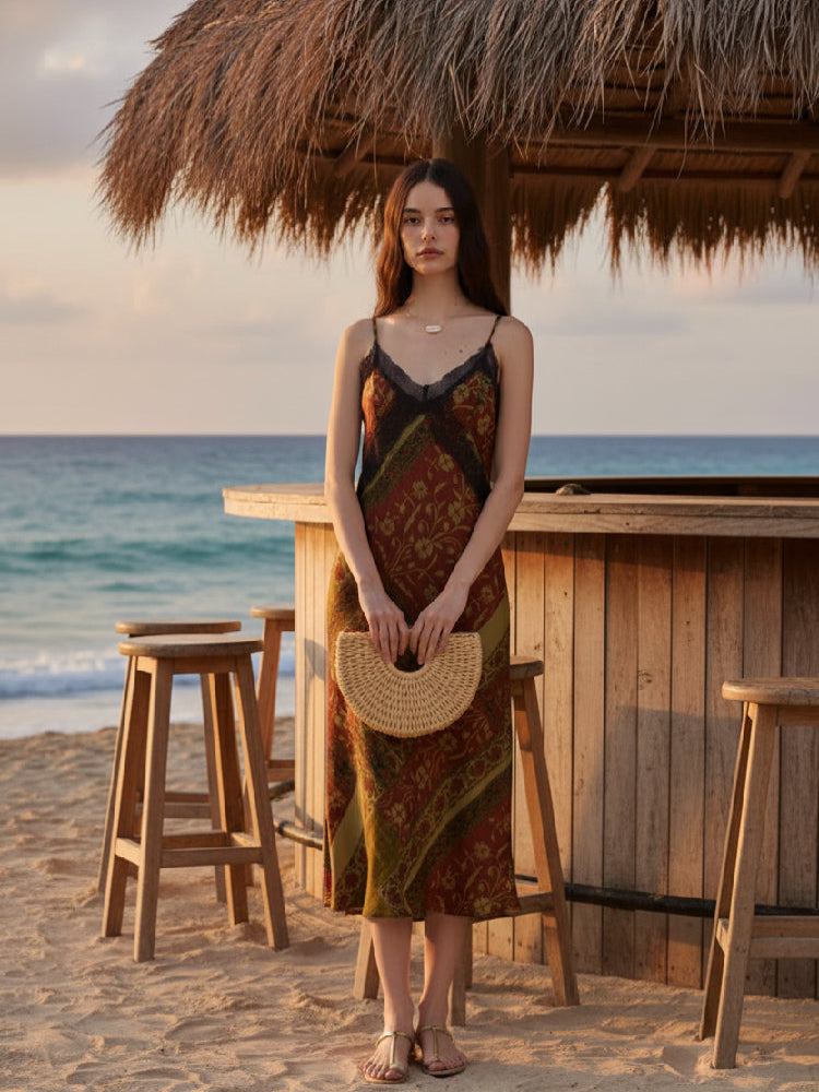 Olive Berry Slip Dress