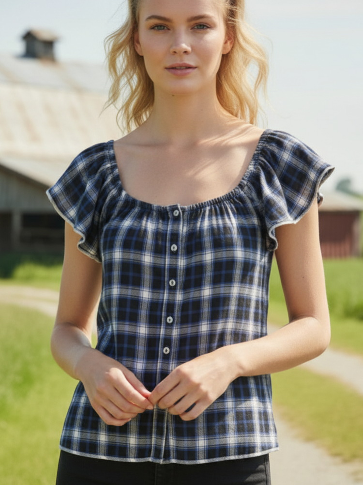 Midnight Checkers Top