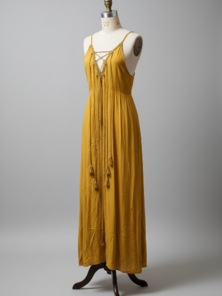 Chartreuse Boho Maxi