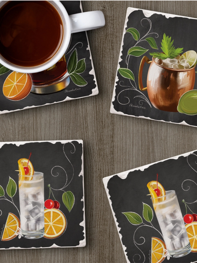 Stone Coaster Set Of 4 Collection