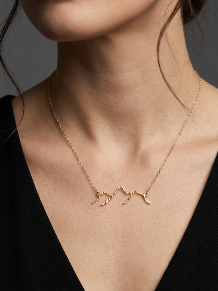 Mountain Plate Necklace