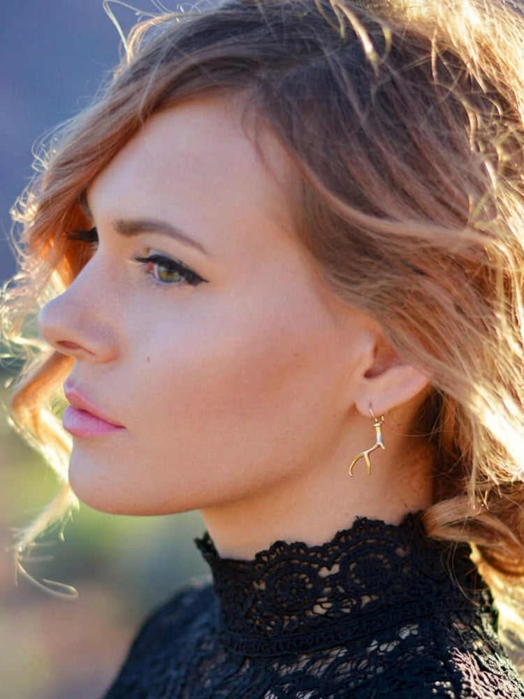 Antler Dangle Earring