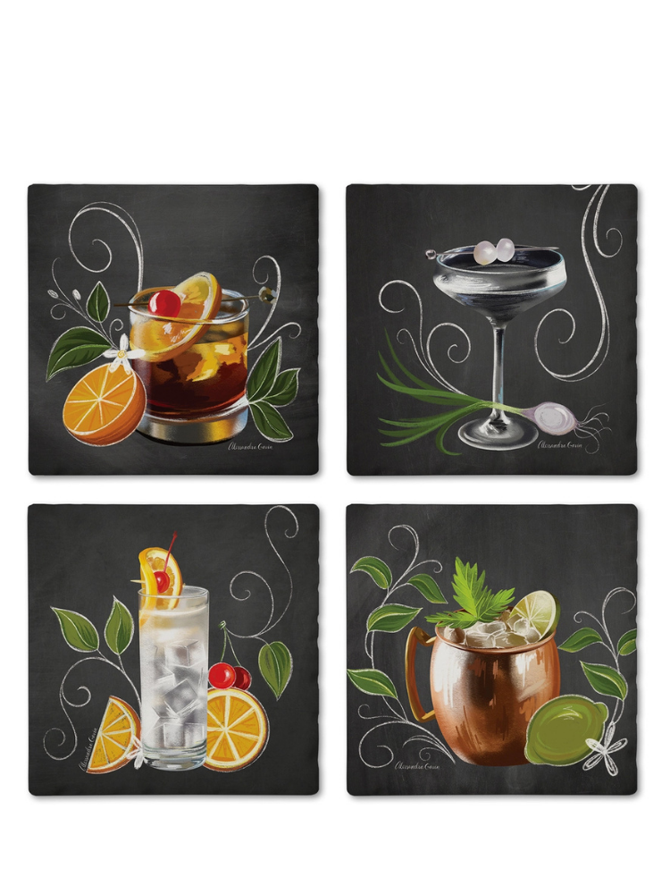 Stone Coaster Set Of 4 Collection