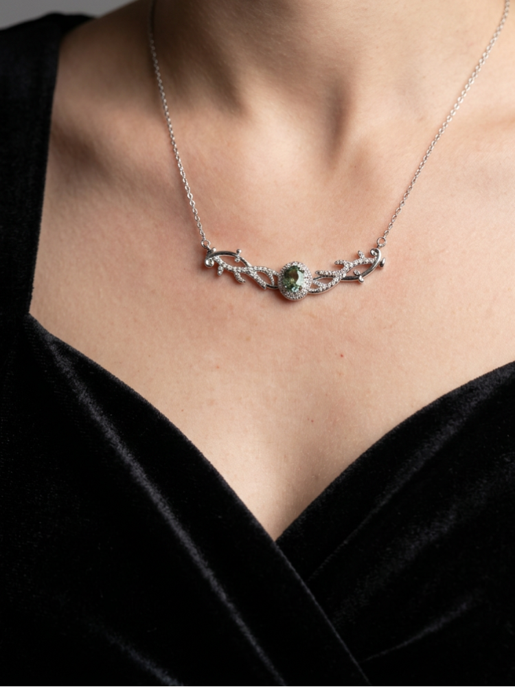 Turquoise Antler Infinity Necklace