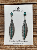 Feather Drop Earrings