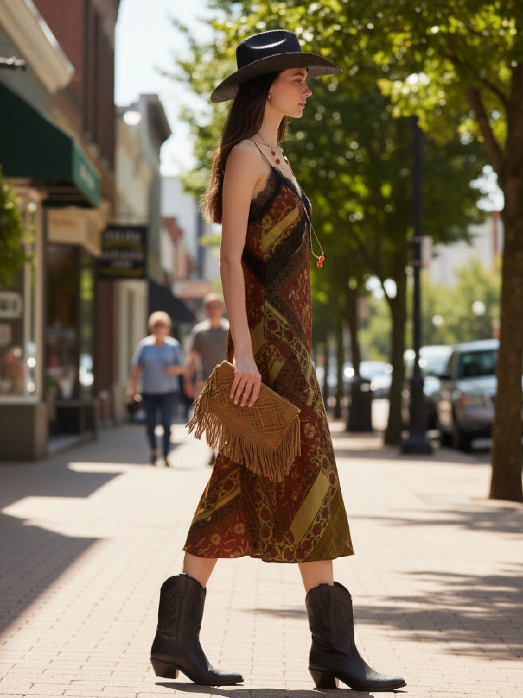 Olive Berry Slip Dress