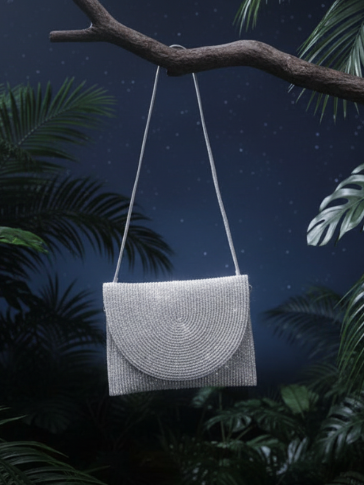 Eco Weave Metallic Clutch