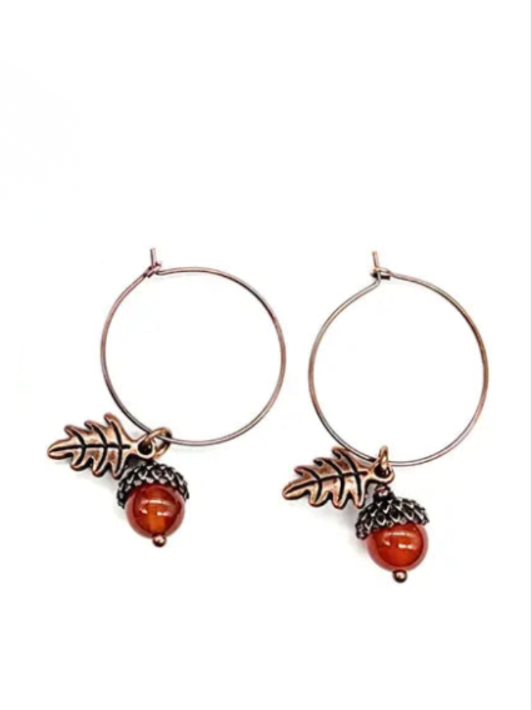 Acorn Hoop Earring