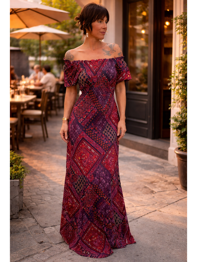 Scarf Print Maxi