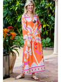 Seychelles Orange Palms Maxi