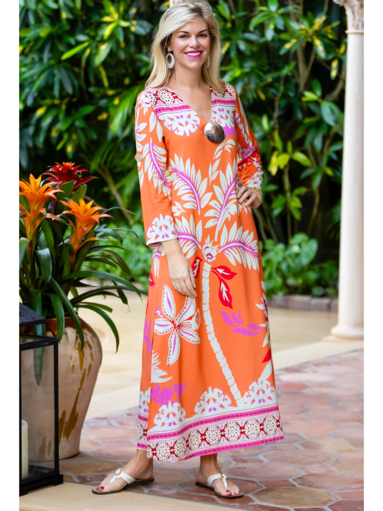 Seychelles Orange Palms Maxi