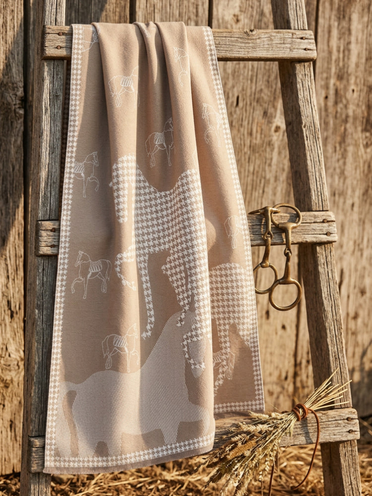 Herringbone Houndstooth Scarf