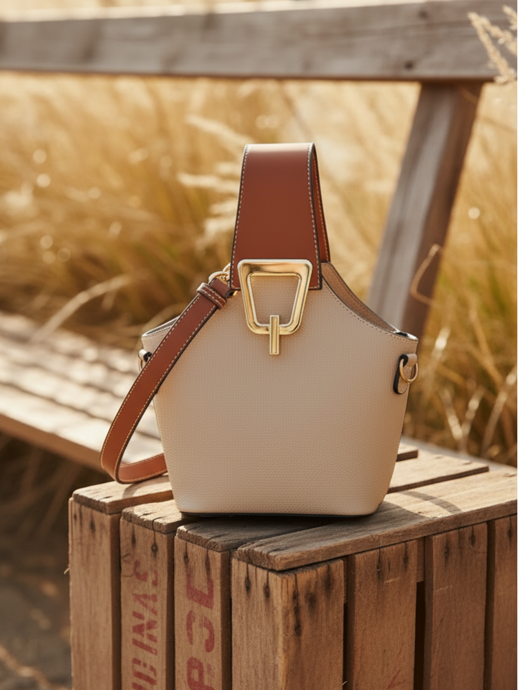 Contrast Bucket Sling Bag