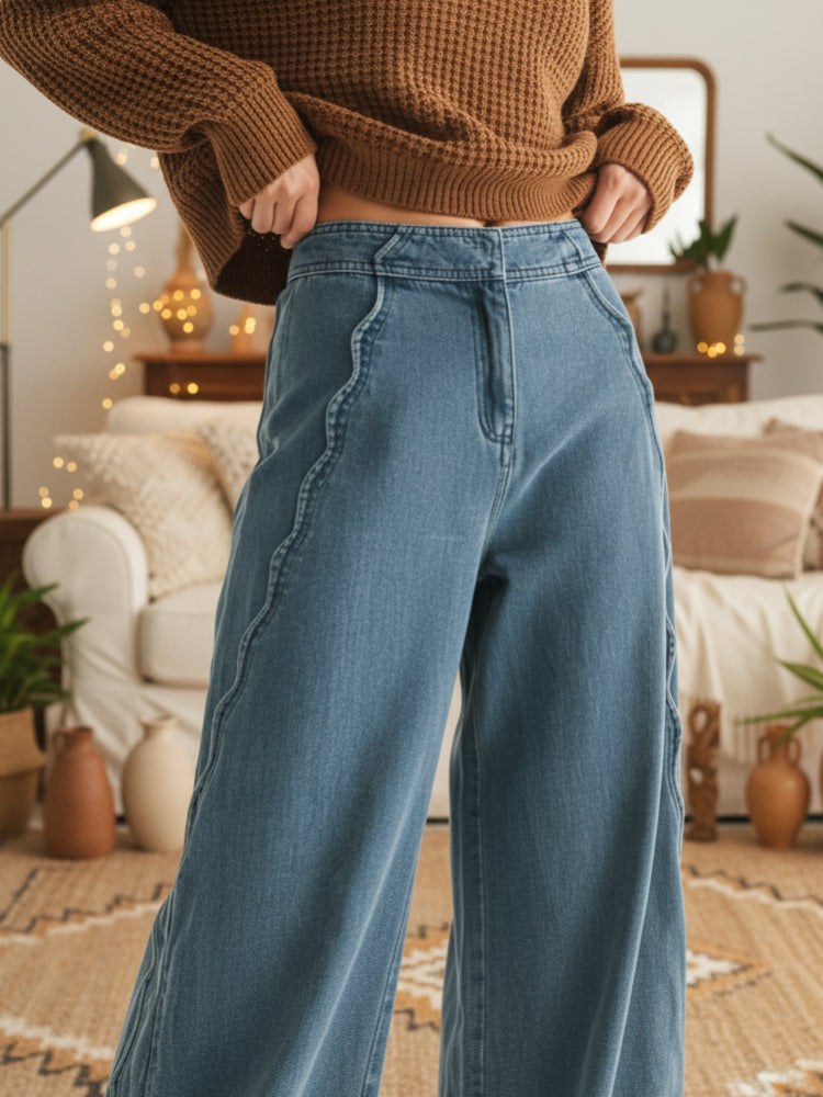 Scalloped Denim