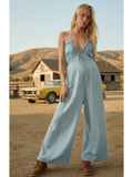 Chambray Halter Jumpsuit
