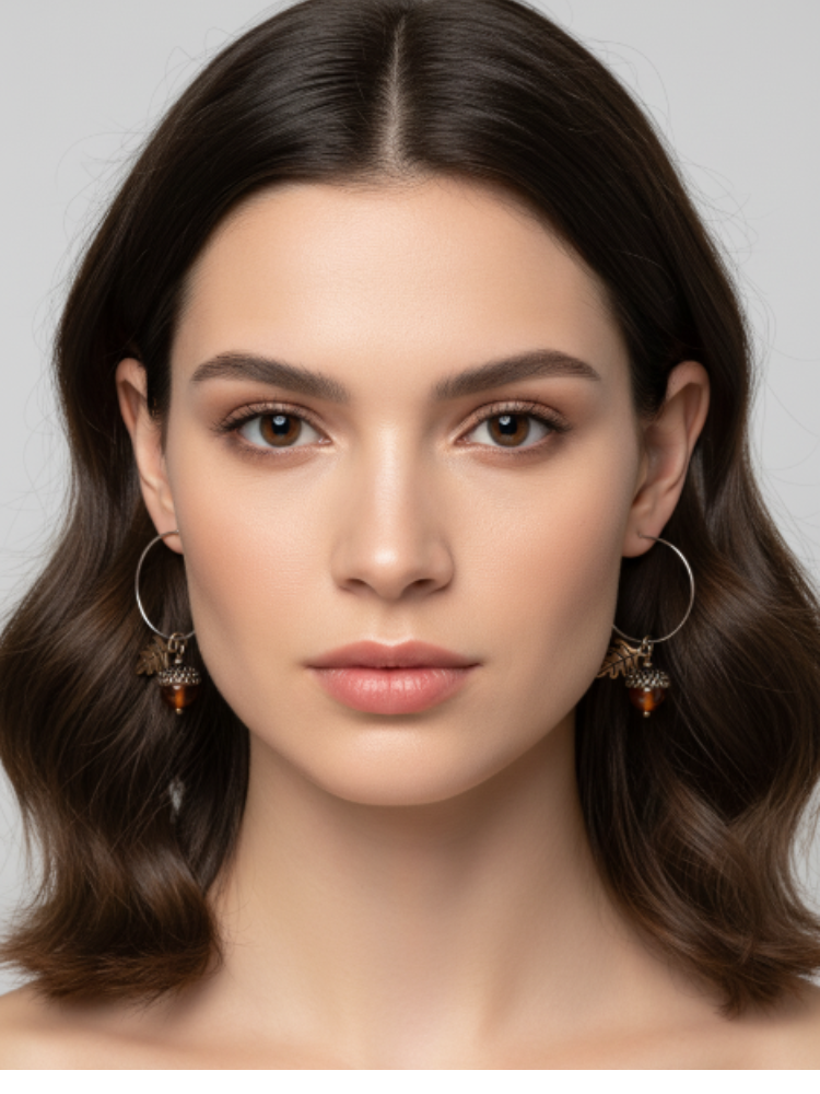 Acorn Hoop Earring