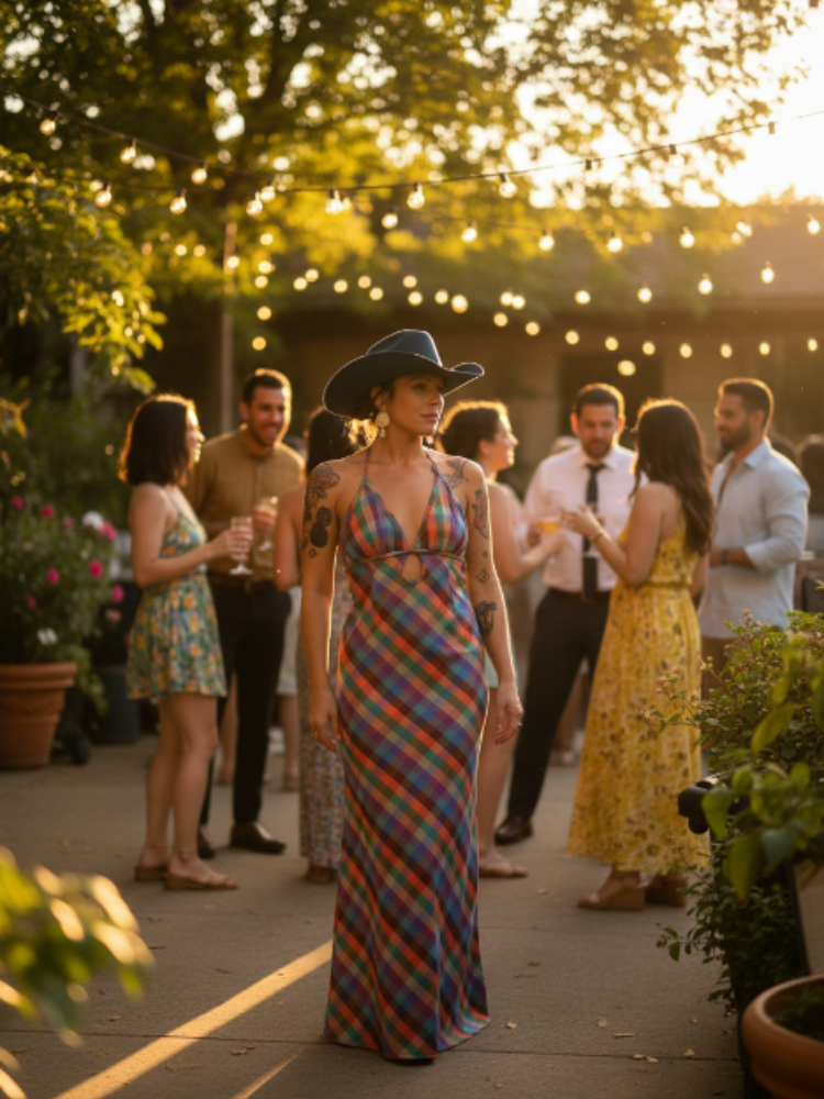 Vibrant Vines Triangle Maxi