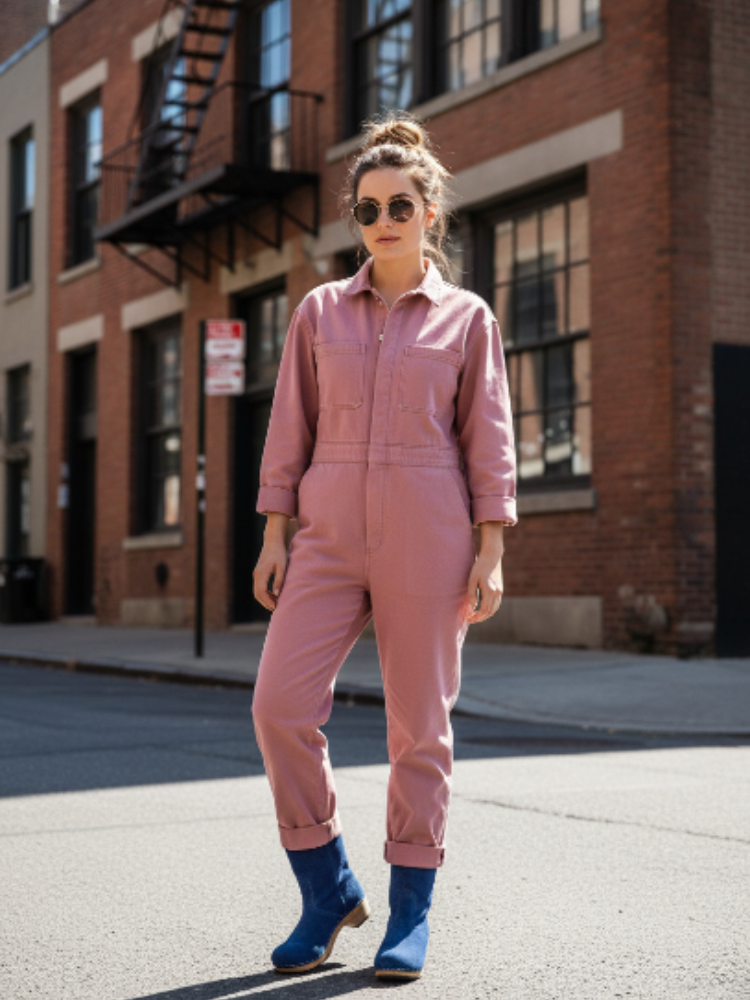 Blue Suede Clog Boot