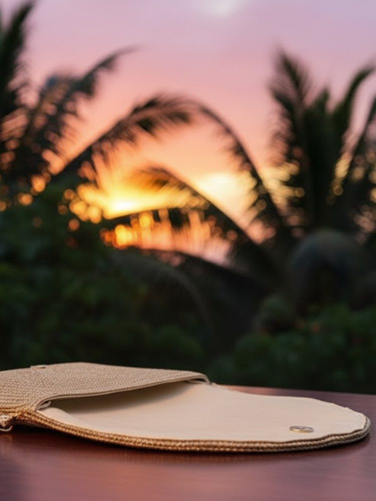 Eco Weave Metallic Clutch