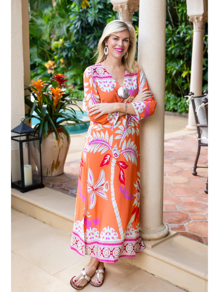 Seychelles Orange Palms Maxi