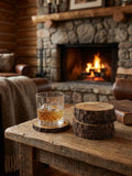 Wood Bark Coaster Set of 4