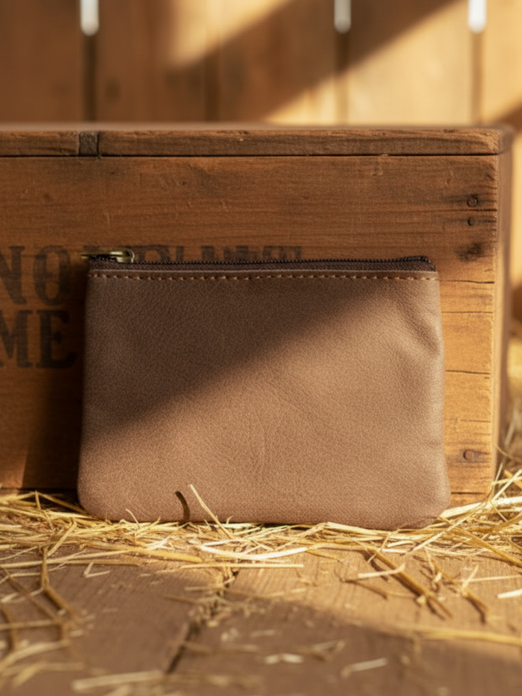 Hair On Hide Leather Coin Wallet