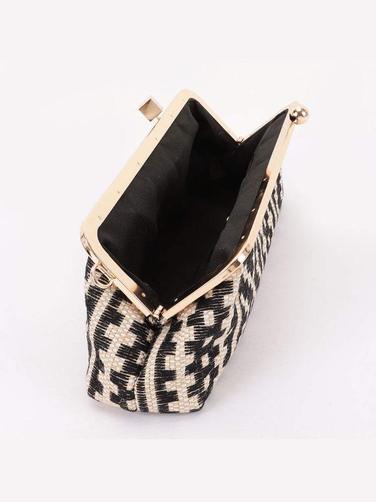 Straw Frame Mini Tote