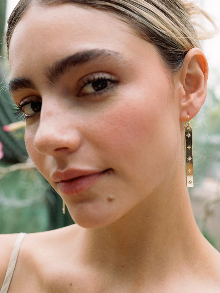 Sitara Starry Long Linear Earring