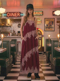 Berry Contrast Slip Maxi