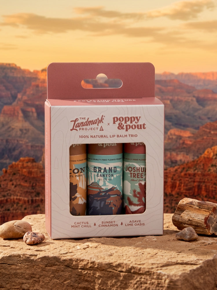 Poppy & Pout X The Landmark Project: Lip Balm Gift Set Trio Desert