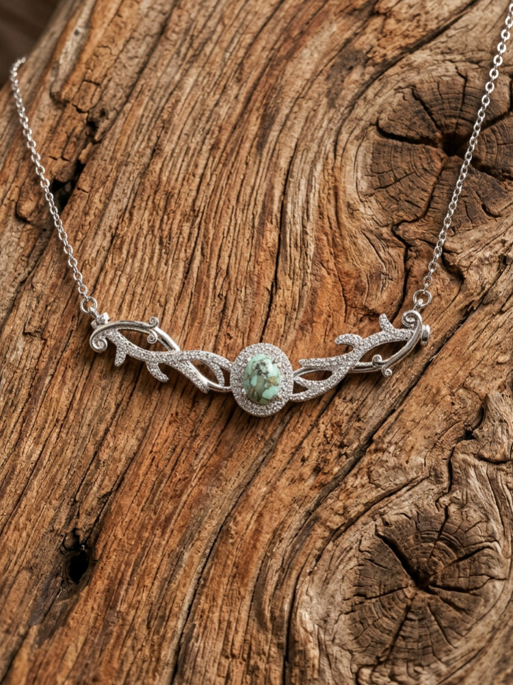Turquoise Antler Infinity Necklace