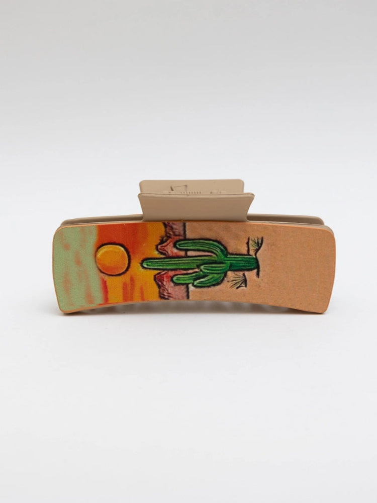 Cactus Sunset Claw Clip