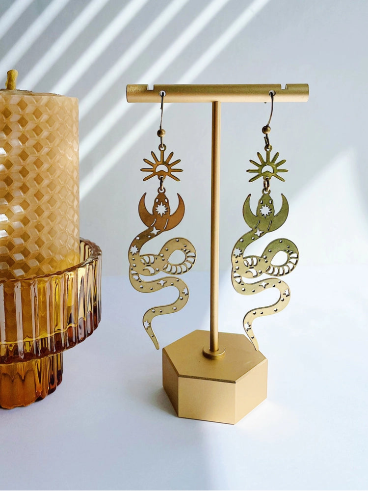Celestial Snake Earrings