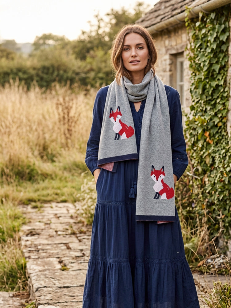Equestrian Fox Blanket Scarf