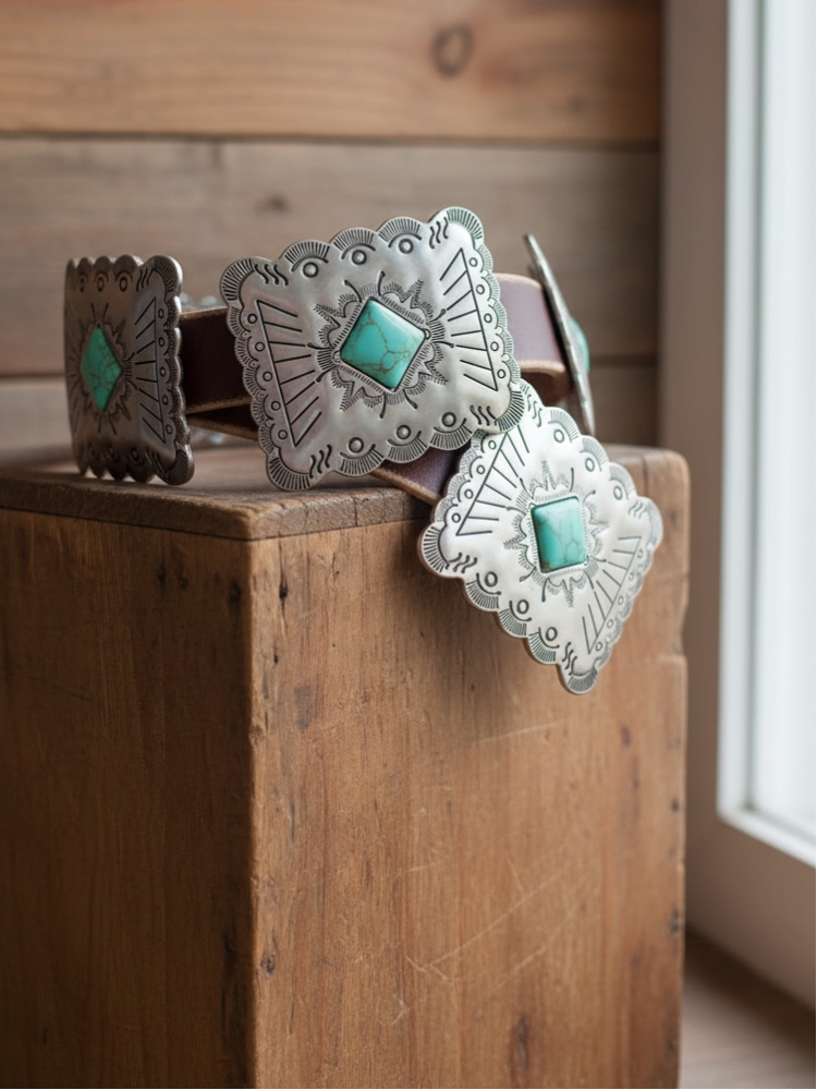 Turquoise Concho Belt