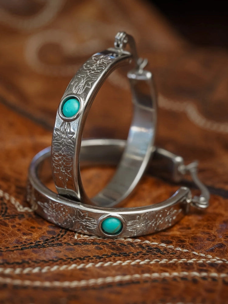 Bootstitch Hoop Earring