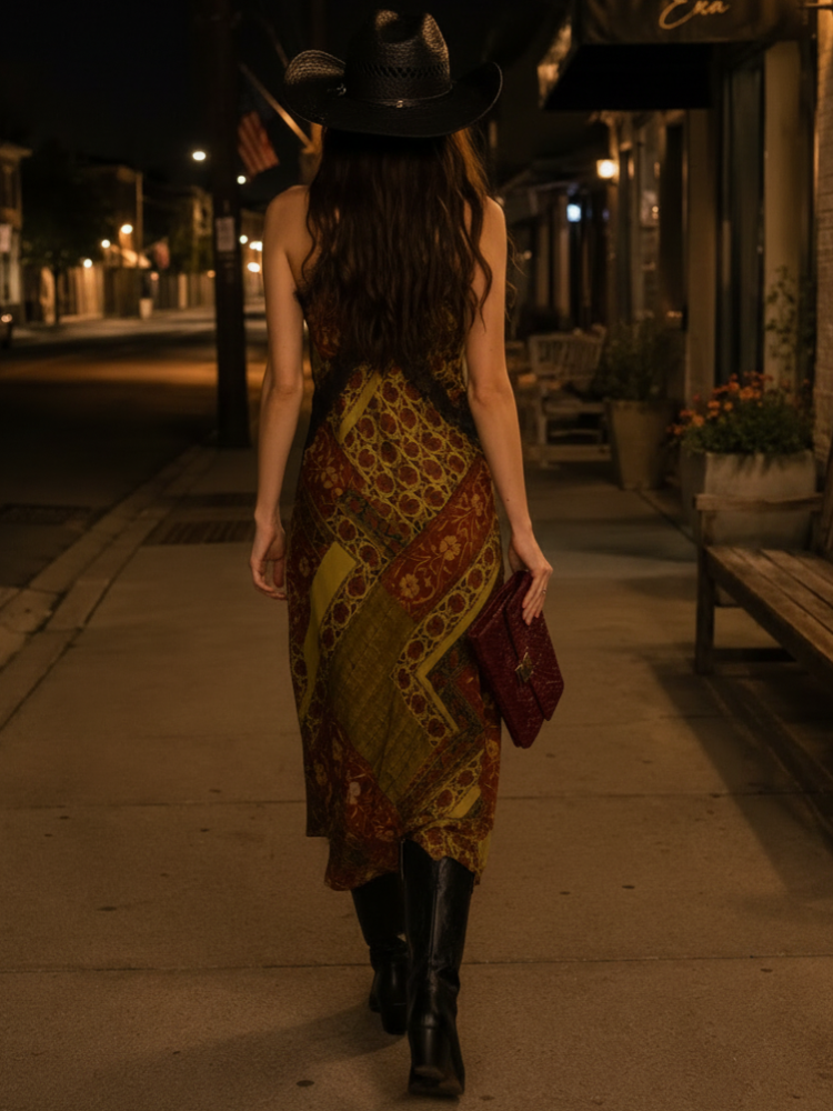 Olive Berry Slip Dress