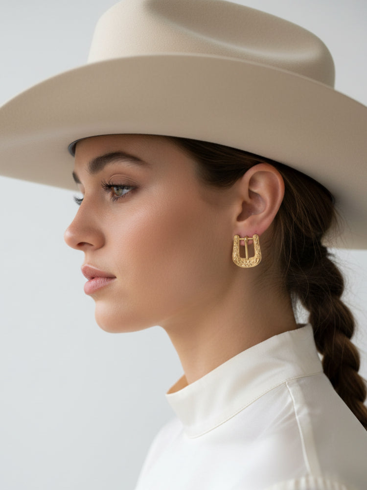 Western  Belt Buckle Earring