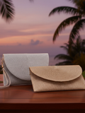 Eco Weave Metallic Clutch