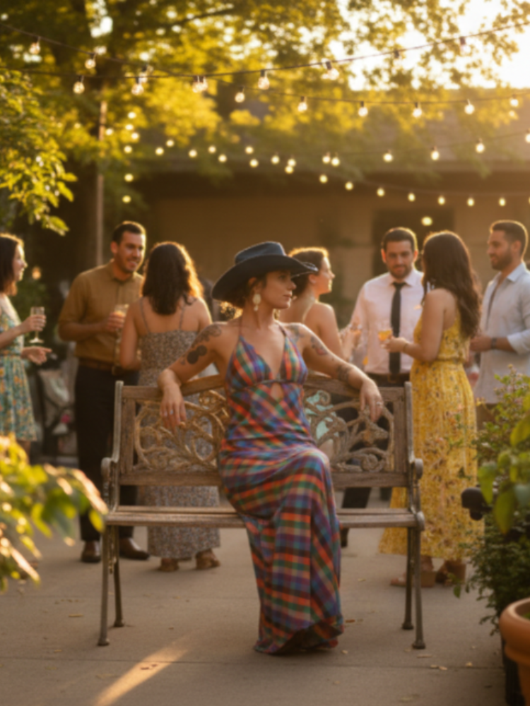 Vibrant Vines Triangle Maxi