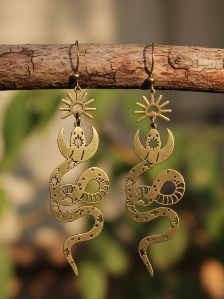 Celestial Snake Earrings