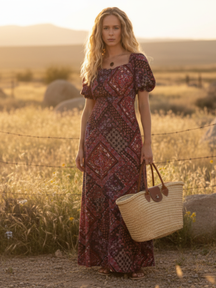 Scarf Print Maxi