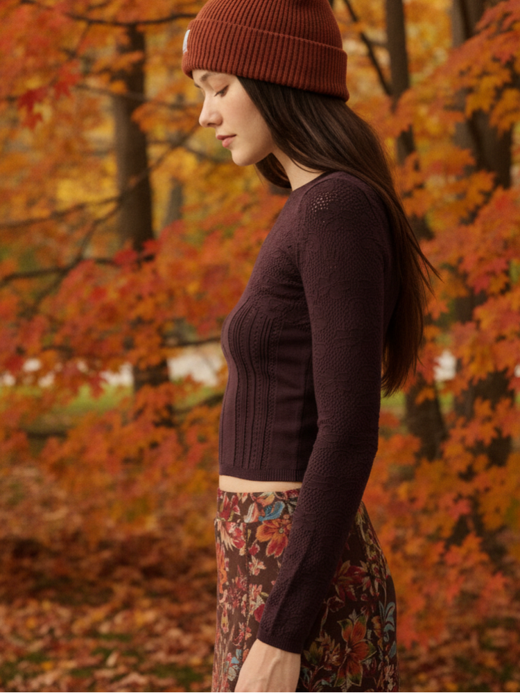 Pointelle Knit Top