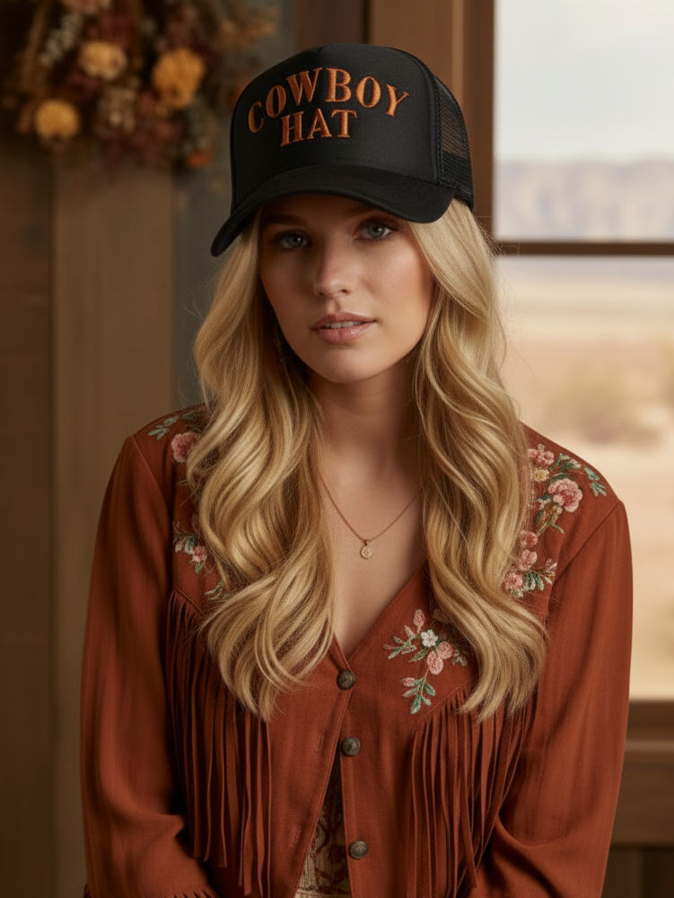 Cowboy Hat Trucker Cap