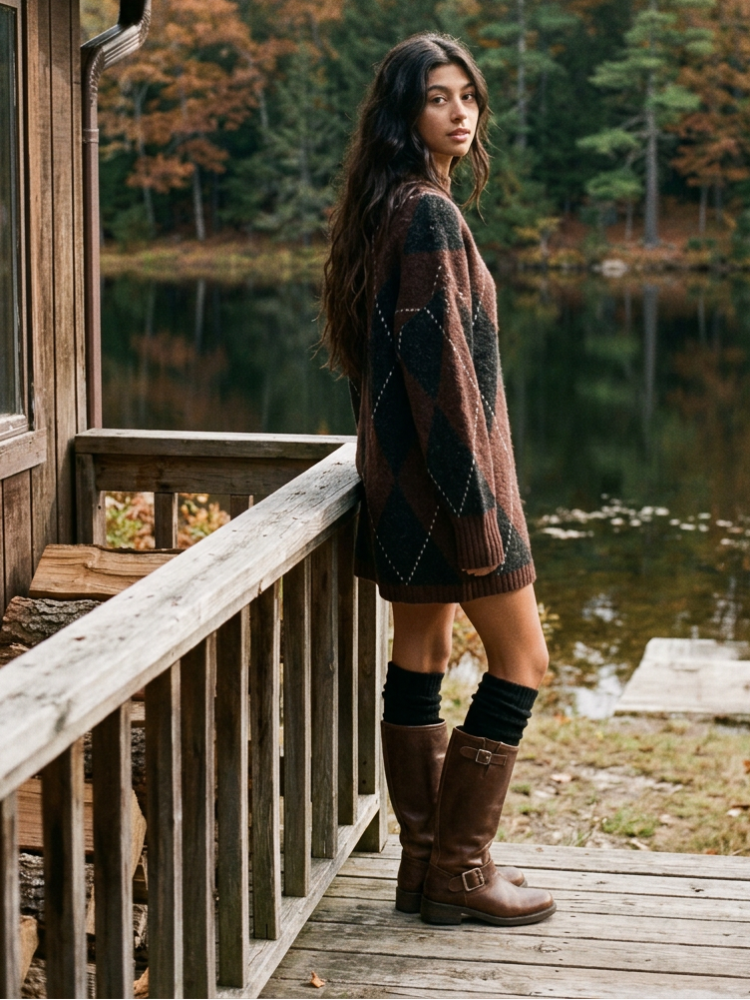 Jacquard Tunic Sweater