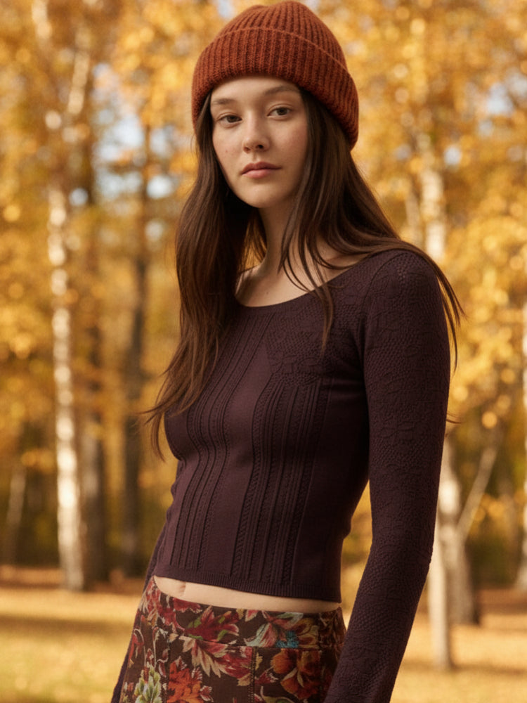 Pointelle Knit Top
