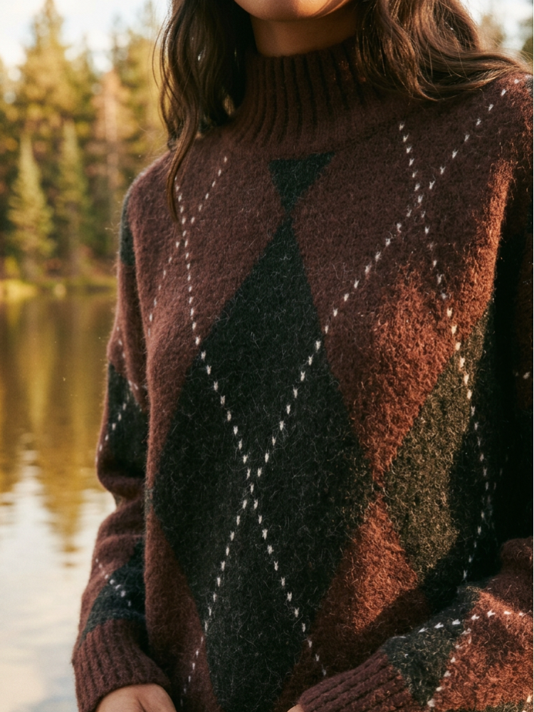 Jacquard Tunic Sweater