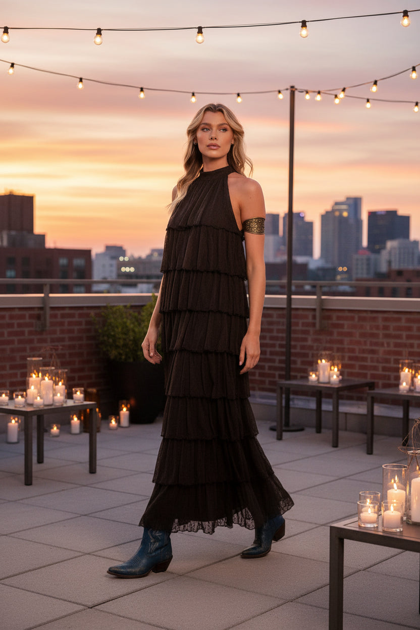 Chocolate Tiered Maxi