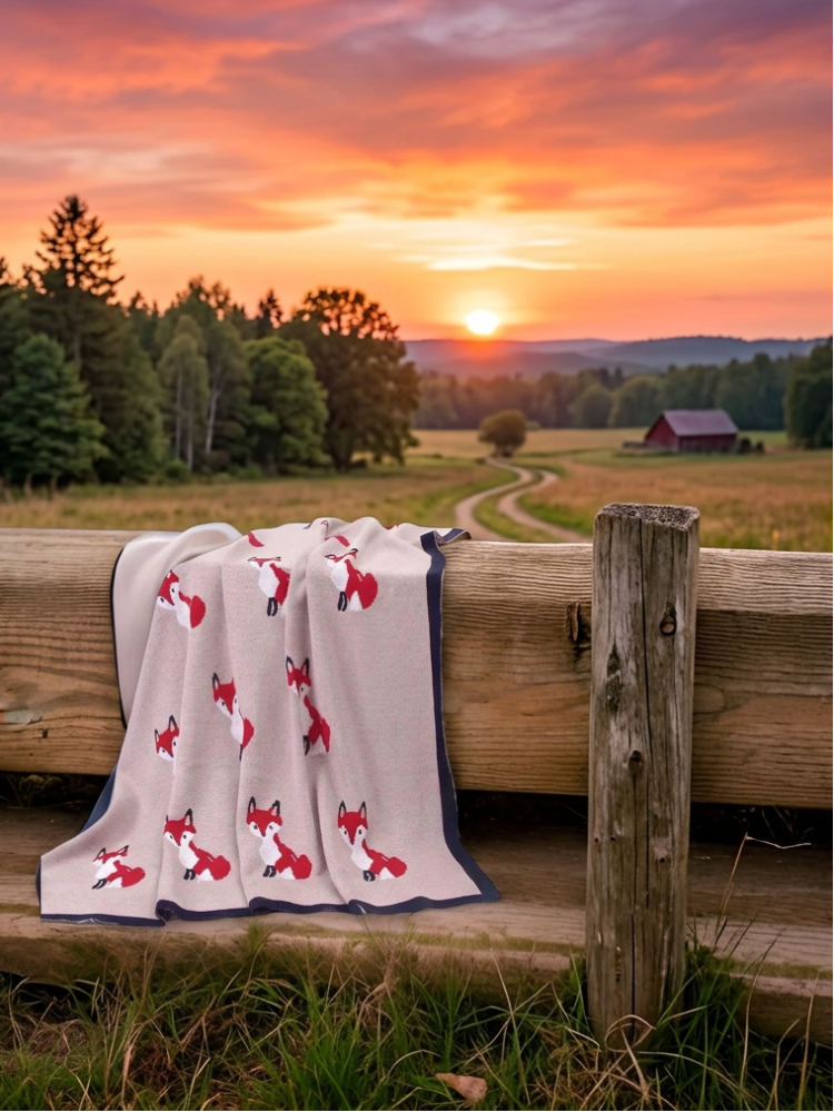 Equestrian Fox Blanket Scarf