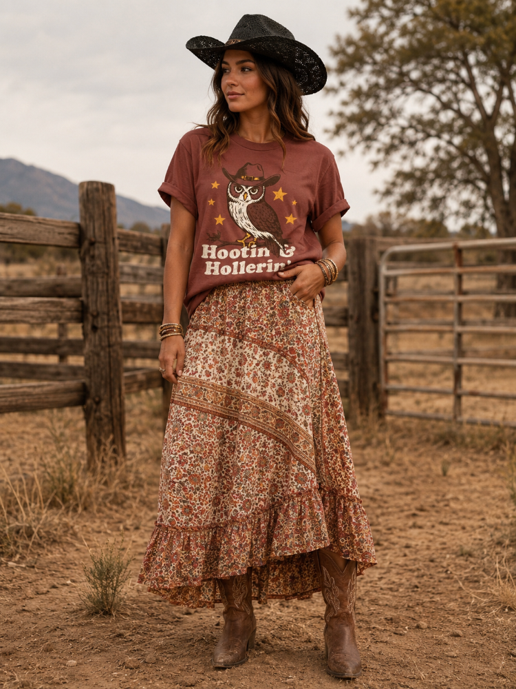 Hootin' & Hollerin' Tee